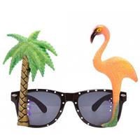 Bellatio Tropische bril met flamingo