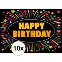 Shoppartners 10x Verjaardag wenskaart Happy Birthday