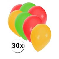 Shoppartners Ballonnen rood/geel/groen 30 stuks