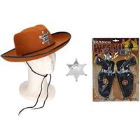 Shoppartners Cowboy accessoire set bruin voor kinderen