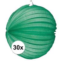 30x Lampionnen groen 22 cm Groen