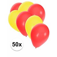 Shoppartners 50x ballonnen geel en rood Multi