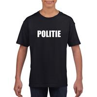 Shoppartners Politie tekst t-shirt zwart kinderen (146-152) Zwart