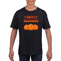 Shoppartners Happy Halloween t-shirt zwart kinderen (134-140) Zwart