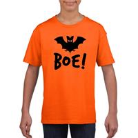 Shoppartners Halloween vleermuis t-shirt oranje kinderen (146-152) Oranje