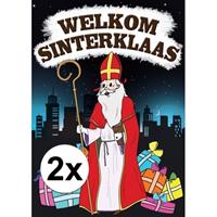 Shoppartners 2x Deurposter Sinterklaas A1 Multi