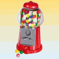 Kauwgomballen automaat 22 cm Rood