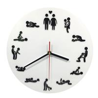 Geeek Wandklok met Sexstandjes Sex Position Clock