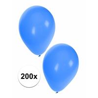 Shoppartners Blauwe ballonnen 200 stuks Blauw