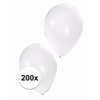 Shoppartners Witte ballonnen 200 stuks Wit