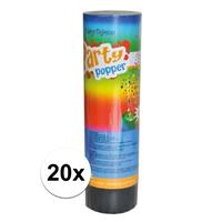 20x Party popper confetti 15 cm Multi
