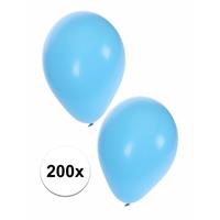 Shoppartners Lichtblauwe ballonnen 200 stuks Blauw