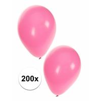 Shoppartners Lichtroze ballonnen 200 stuks Roze