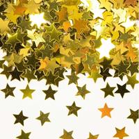 Gouden sterren confetti zakjes van 28 gram Goudkleurig
