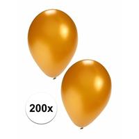 Shoppartners Gouden ballonnen 200 stuks Goudkleurig