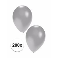 Shoppartners Zilveren ballonnen 200 stuks Zilver