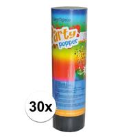 30x Party popper confetti 15 cm Multi