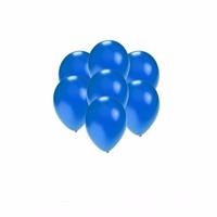 Shoppartners Kleine ballonnen blauw metallic 200 stuks Blauw