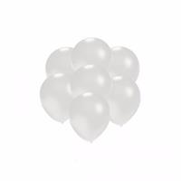 Shoppartners Kleine ballonnen wit metallic 200 stuks Wit