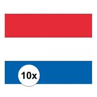 Shoppartners 10x Vlag Nederland stickers Multi