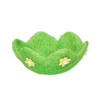 Decoratie gras mandje groen bloem Multi