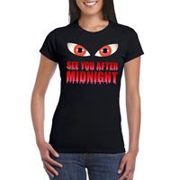 Shoppartners Halloween - See you after midnight Halloween vampier t-shirt zwart dames Zwart