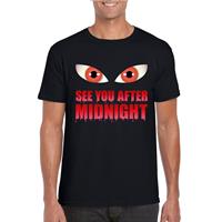Shoppartners Halloween - See you after midnight Halloween vampier t-shirt zwart heren Zwart