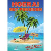 Shoppartners Hoera met pensioen poster x 59 cm Multi