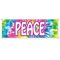 Sixties peace banner 150 cm Multi