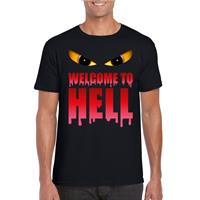 Shoppartners Halloween - Welcome to hell Halloween Duivel t-shirt zwart heren Zwart