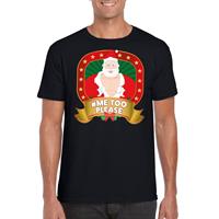 Shoppartners Foute Kerst t-shirt zwart Hashtag Me Too Please Zwart