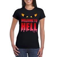 Shoppartners Halloween - Welcome to hell Halloween Duivel t-shirt zwart dames Zwart