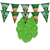 Shoppartners St. Patricks Day feestartikelen met ballonnen en slingers Groen