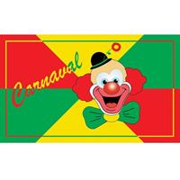 Carnavals vlag met clown Multi