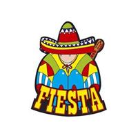 Mexicaans Fiesta decoratie bord 55 x 55 cm Multi