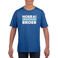 Shoppartners Blauw Hoera ik word grote broer t-shirt voor jongens