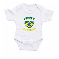 Shoppartners First Brazilie supporter rompertje baby Wit