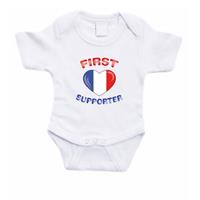 Shoppartners First Frankrijk supporter rompertje baby Wit