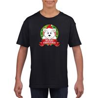 Shoppartners Zwart Kerst t-shirt voor kinderen