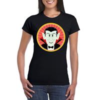 Shoppartners Halloween - Halloween vampier/Dracula t-shirt zwart dames Zwart