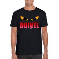 Shoppartners Halloween - Halloween duivel ogen t-shirt zwart heren Zwart