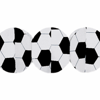 Voetbal slinger zwart-wit 3 meter Multi