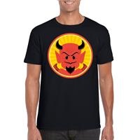 Shoppartners Halloween - Halloween rode duivel t-shirt zwart heren Zwart