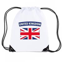 Shoppartners Engeland nylon rugzak wit met Engelse vlag Wit