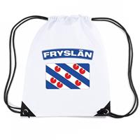 Shoppartners Friesland nylon rugzak wit met Friese vlag Wit