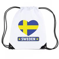 Shoppartners Zweden hart vlag nylon rugzak wit Wit