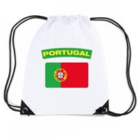 Shoppartners Portugal nylon rugzak wit met Portugese vlag Wit