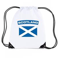 Shoppartners Schotland nylon rugzak wit met Schotse vlag Wit