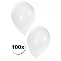 Shoppartners Witte bruiloft / huwelijks ballonnen versiering 100 stuks Wit