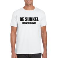 Shoppartners Vrijgezellenfeest De sukkel shirt wit heren Wit